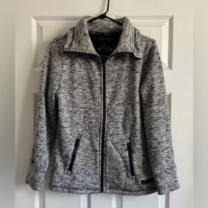 Calvin Klein Heather Gray Performance Full Zip Fleece Pockets Jacket Size Large